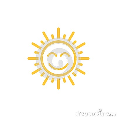 Sun icon vector Vector Illustration