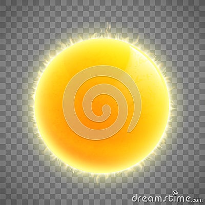 Sun icon. Weather or meteo sign sunshine Vector Illustration