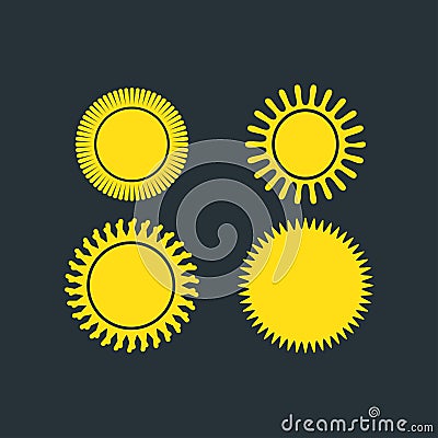 Sun icons collection vector illustration. Vector Illustration