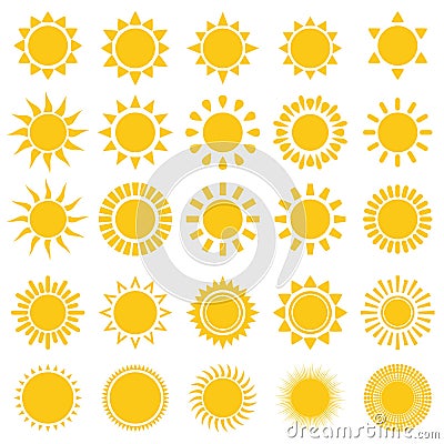 Sun icons Vector Illustration