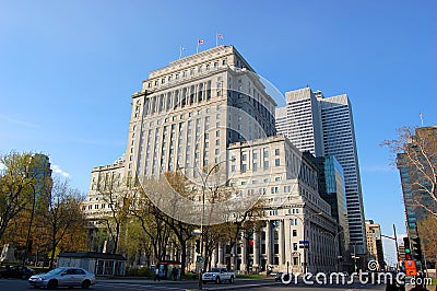 Sun Life Building, Montreal, Canada Editorial Stock Photo