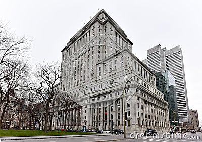 Sun Life Building - Montreal, Canada Editorial Stock Photo