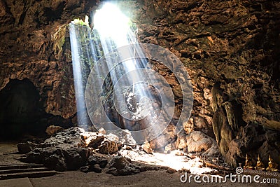 Sun Light in the cave Stock Photo