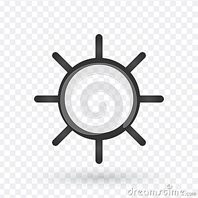 Sun line icon. Line icons with flat design elements on white background. Symbol for your web site design, logo, app, UI. Vector i Cartoon Illustration