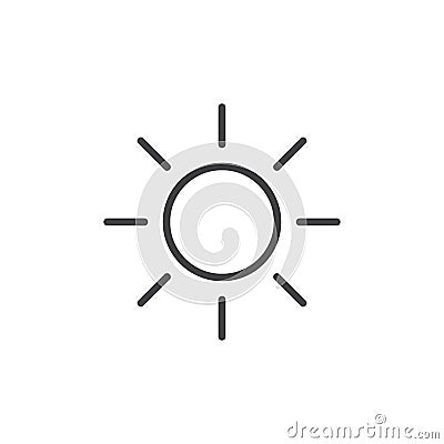 Sun line icon Vector Illustration