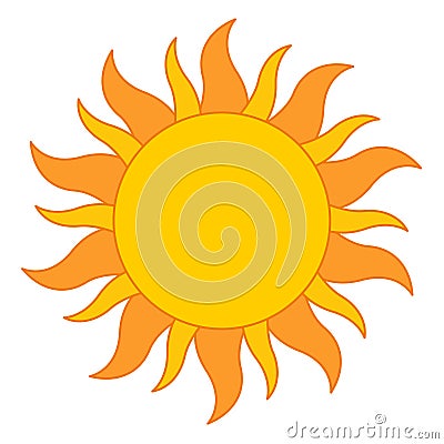 Sun logo Vector Illustration