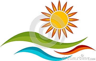 Sun logo Vector Illustration