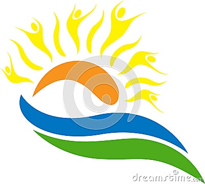 Sun logo Vector Illustration