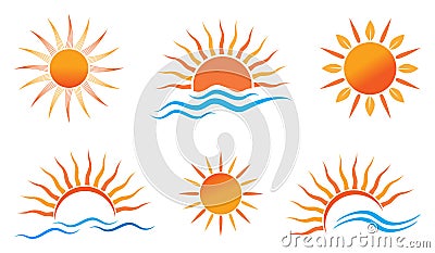 Sun logo Vector Illustration