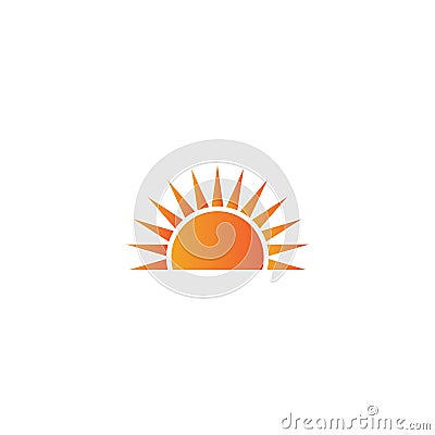 Sun logo template vector Vector Illustration