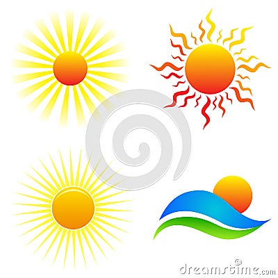 Sun logos Vector Illustration