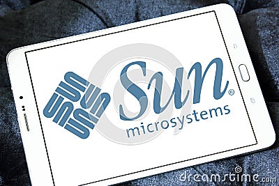 Sun Microsystems company logo Editorial Stock Photo