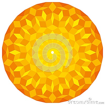 Sun from a Penrose Pattern Vector Illustration