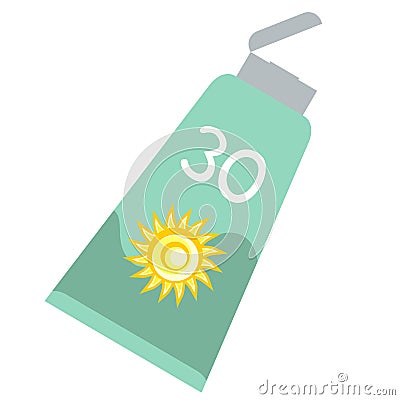 Sun protect bottle lotion Vector Illustration