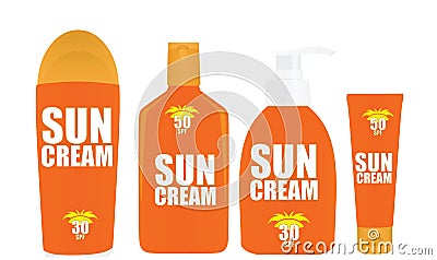 Sun protect cream Vector Illustration