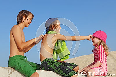 Sun protection or cream Stock Photo