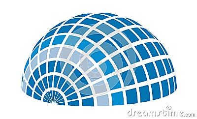 Sun Ray Dome Logo Element Illustration Vector Illustration