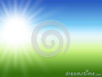 Sun ray summer background Stock Photo