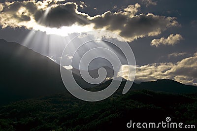 Sun rays Stock Photo