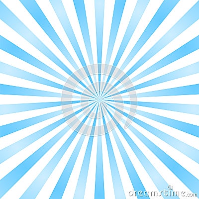 Sun rays background. Blue radiate sun beam, burst effect. Sunbeam light flash boom. Template poster sale. Sunlight star Vector Illustration