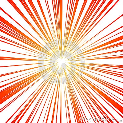 Sun Rays or Explosion Comic Retro vector radial boom. Sun burst frame design Vector Illustration