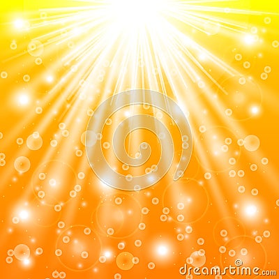 Sun rays and light effects. Vector Illustration