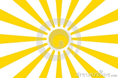 Sun rays summer background design. Vector isolated background illustration. Abstract yellow background. Abstract spotlight. Summer Vector Illustration