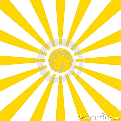 Sun rays summer background design. Vector isolated background illustration. Abstract yellow background. Abstract spotlight. Summer Vector Illustration