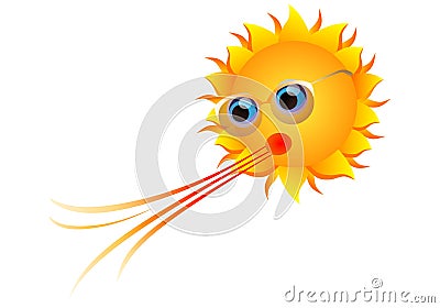 Sun with rays Vector Illustration