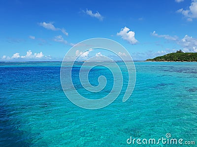 Sun rise time at Hua-Hin beach in Thailand Stock Photo