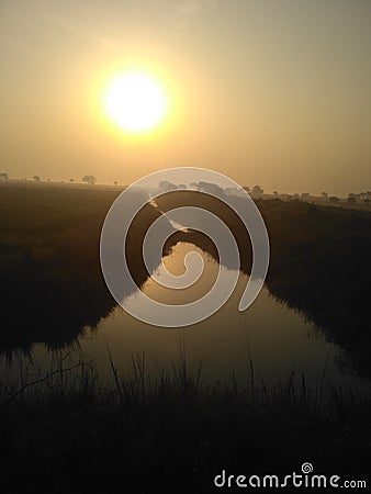 Sun rise time looking so beautiful Stock Photo