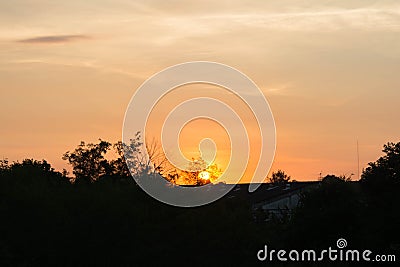 The sun is rising and the sun is shining Stock Photo