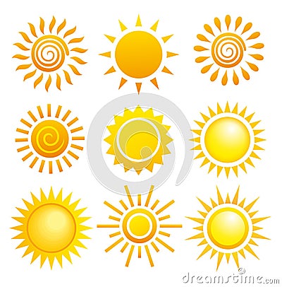 Sun`s set. Vector Illustration