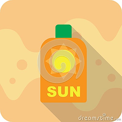 sun screen lotion. Vector illustration decorative design Vector Illustration