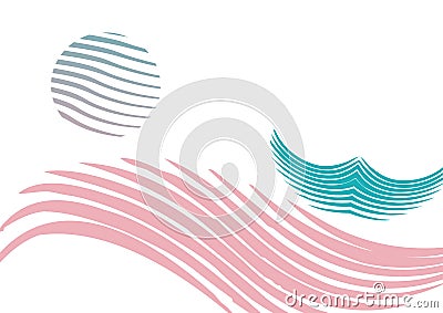 Sun sea boat - vector Stock Photo