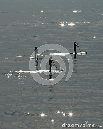 Sun Seekers at Oval Beach Stock Photo