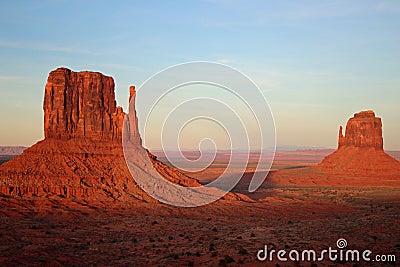 Monument Valley in the late afternoon Stock Photo
