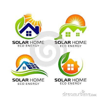 Sun solar energy logo design template. eco energy logo design Vector Illustration