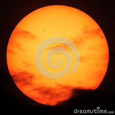 Sun spots and clouds Stock Photo