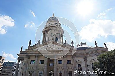 Sun and statues Stock Photo