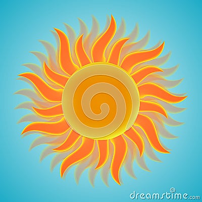 Sun. Sun Icon. Sunlight symbol Vector Illustration