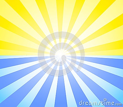 Sun and sunburst Vector Illustration