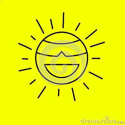 Sun in sunglasses Vector Illustration