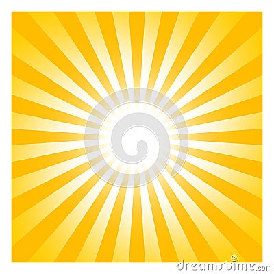 Sun or Sunshine symbol with beams as vector on a isolated background Vector Illustration