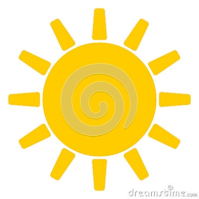 Sun and Sunshine symbol vector on a white isolated background Vector Illustration