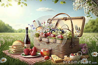 Ultra-Detail Beautiful Picnic Spring Season, popular or the most searched in stock photos Stock Photo