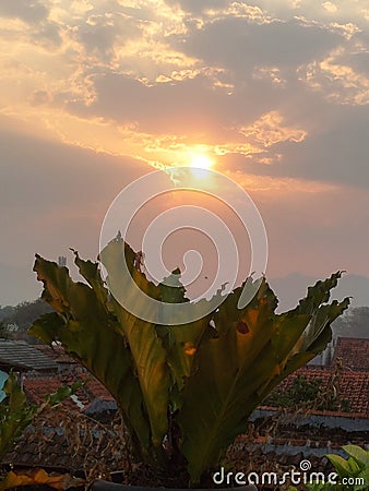 The Sun Will Soon Set And Leave The Earth So That The Earth Will Become Completely Dark, The Sun Will Rise Tomorrow Morning Stock Photo