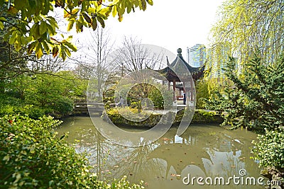 Sun Yat-Sen Public Park in Vancouver Canada. Editorial Stock Photo