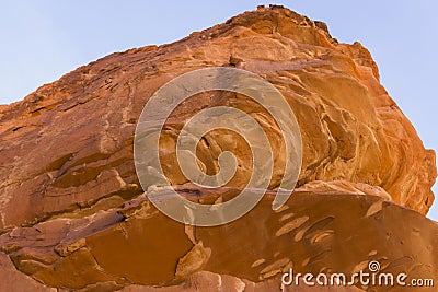 Sunbaked Atlatl Rock Stock Photo