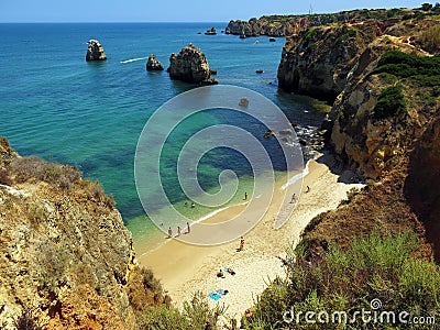 Sunbath in Portugal Stock Photo